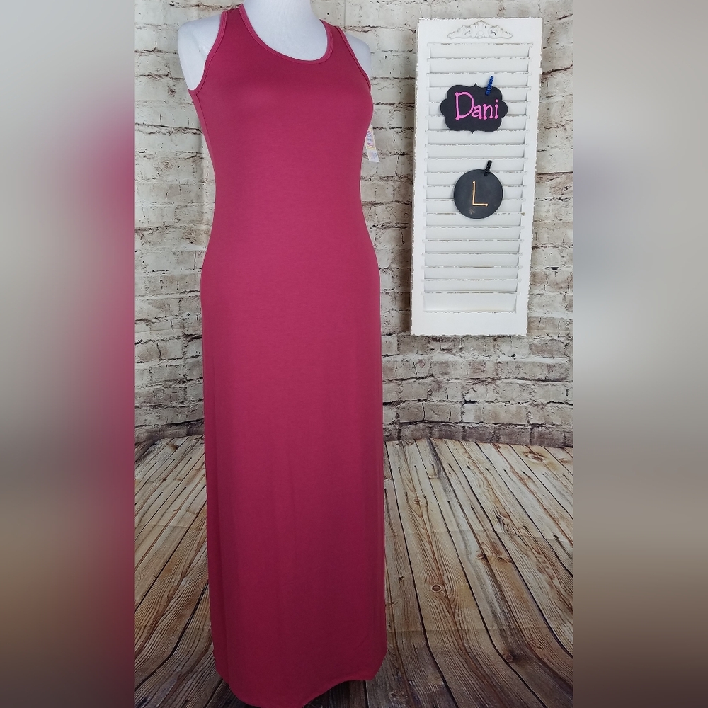 Solid Blush Pink Sleeveless Maxi Dress - LuLaRoe Dani
